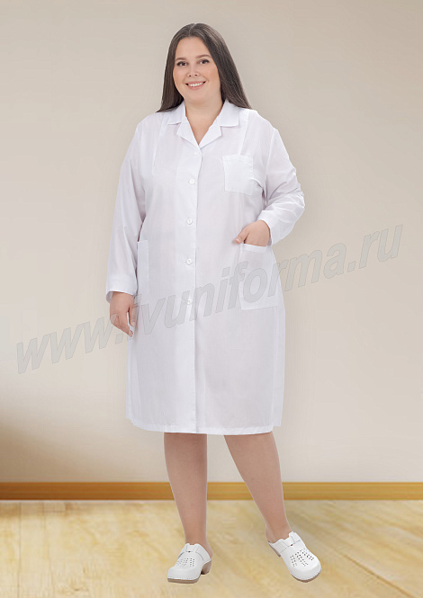 Халат медицинский женский "Классика" тиси (size +)